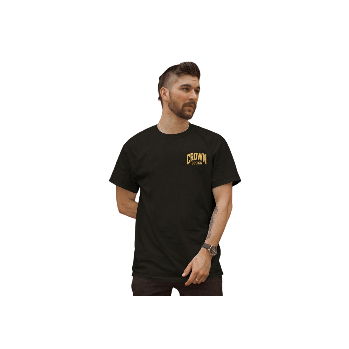 100% Cotton Black & Yellow Tshirt