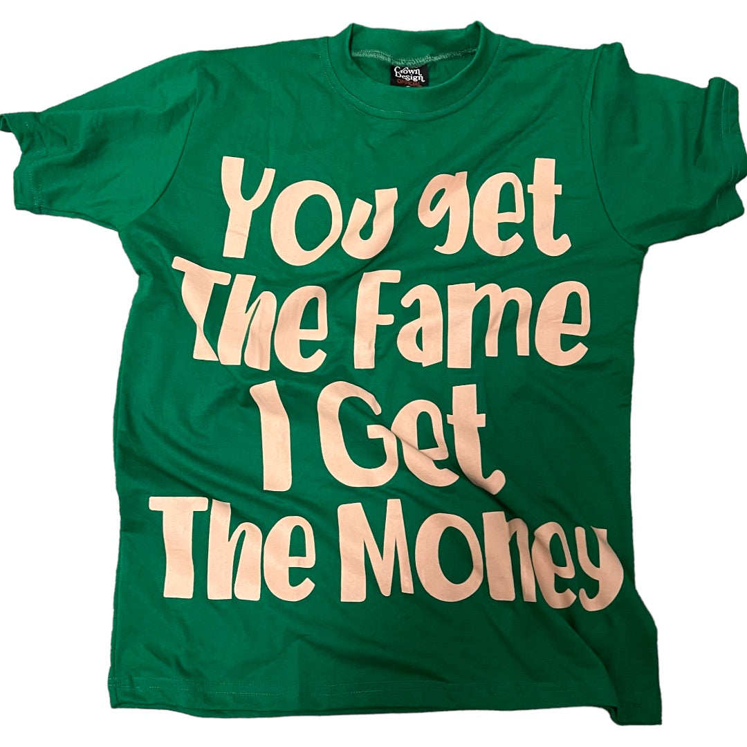 GREEN UNISEX SLOGAN TSHIRT